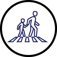 Pedestrian crossing icon